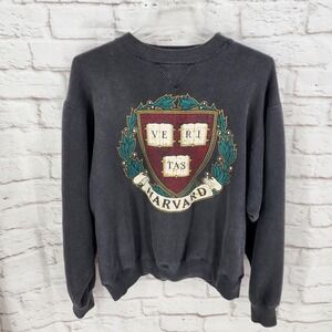 Vintage Harvard Sweatshirt Collegiate Preppy Old Money Comfy Dark Academia Small